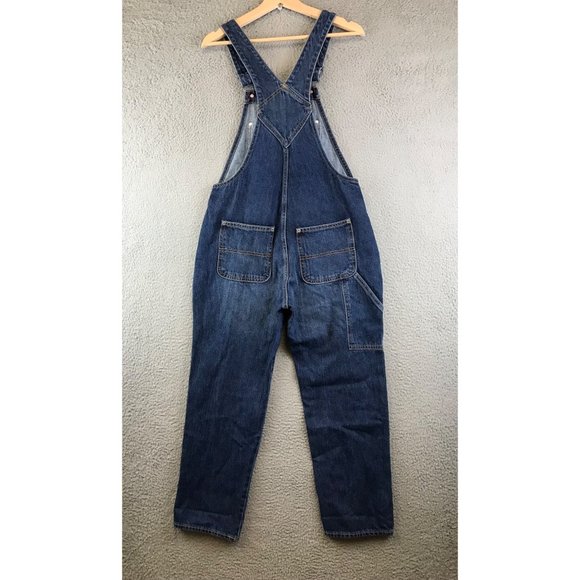 New Womens Old Navy Dark Wash Denim Jeans Bib Overalls Size 4 NWT - Picture 2 of 10